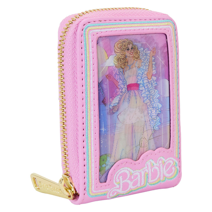 Loungefly Barbie 65th Anniversary Doll Box Triple Lenticular Zip Around Wallet