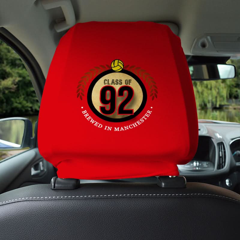 Manchester Red Class of 92 - Football Legends - Headrest Cover collectible from https://britishmade.gifts/