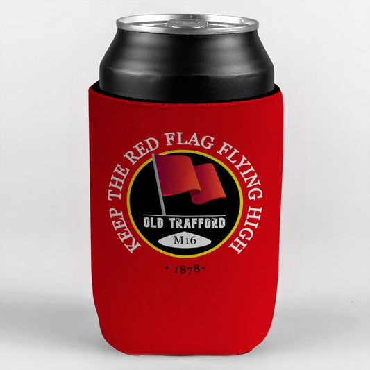 Manchester Red Red Flag - Football Legends - Can Cooler collectible from https://britishmade.gifts/