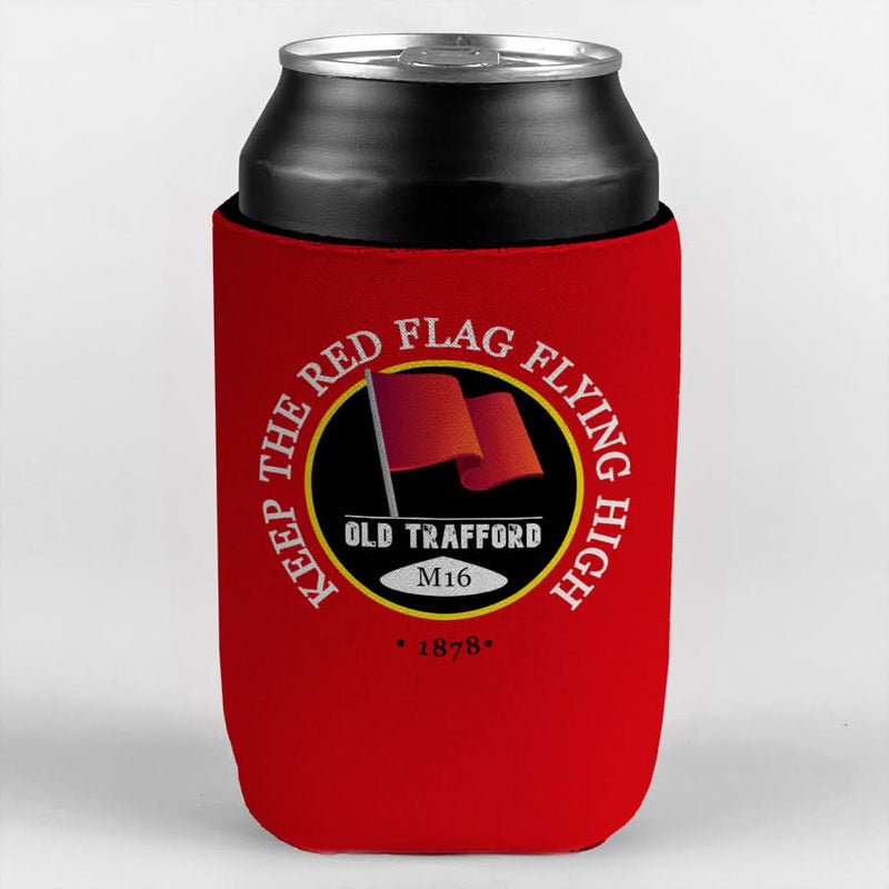 Manchester Red Red Flag - Football Legends - Can Cooler collectible from https://britishmade.gifts/
