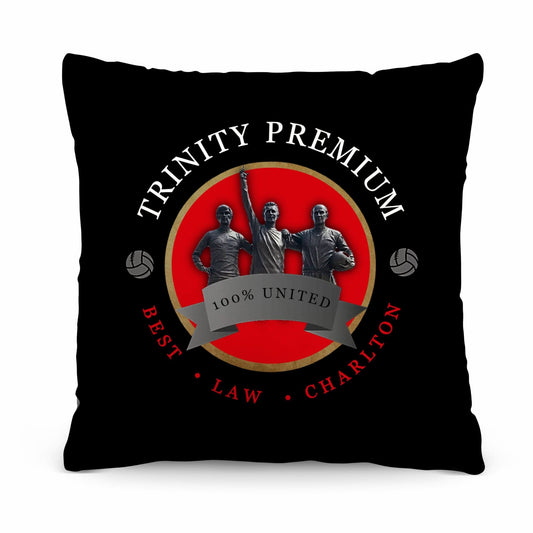 Manchester Red Trinity - Football Legends - Cushion 10 collectible from https://britishmade.gifts/