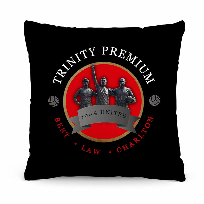 Manchester Red Trinity - Football Legends - Cushion 10 collectible from https://britishmade.gifts/