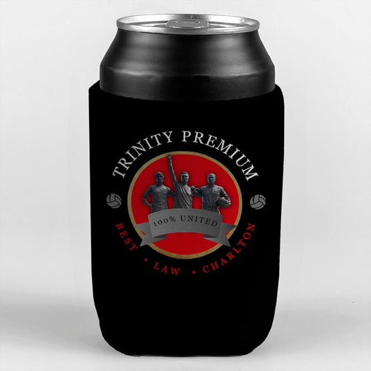 Manchester Red Trinity - Football Legends - Can Cooler collectible from https://britishmade.gifts/