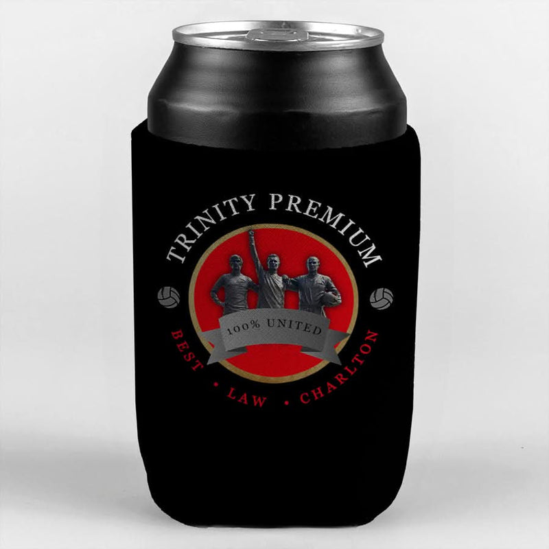Manchester Red Trinity - Football Legends - Can Cooler collectible from https://britishmade.gifts/