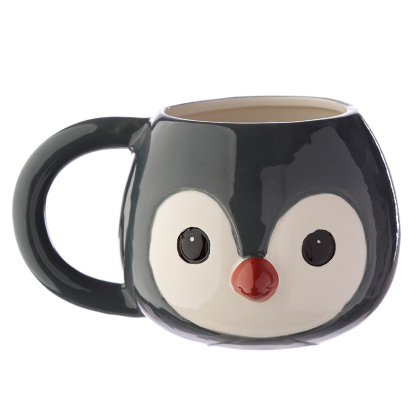 Penguin Head Ceramic Shaped Mug