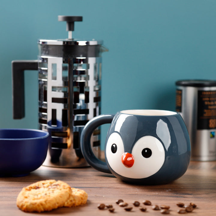 Penguin Head Ceramic Shaped Mug