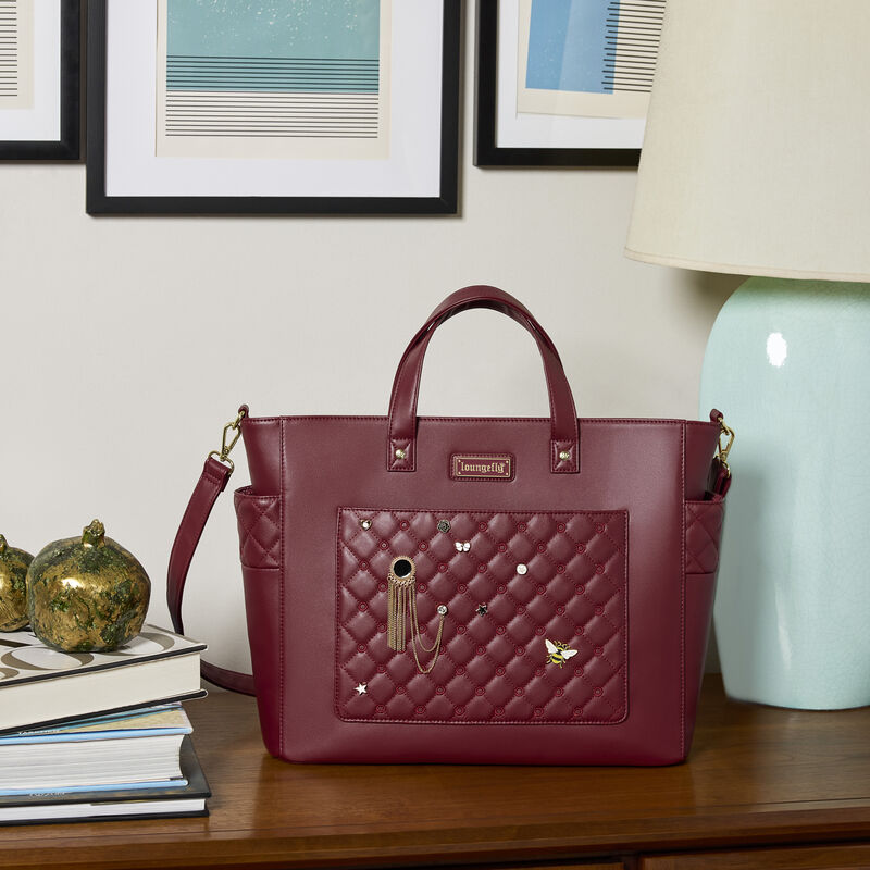 Loungefly Red Convertible Backpack & Tote Crossbody Pin Trader Bag