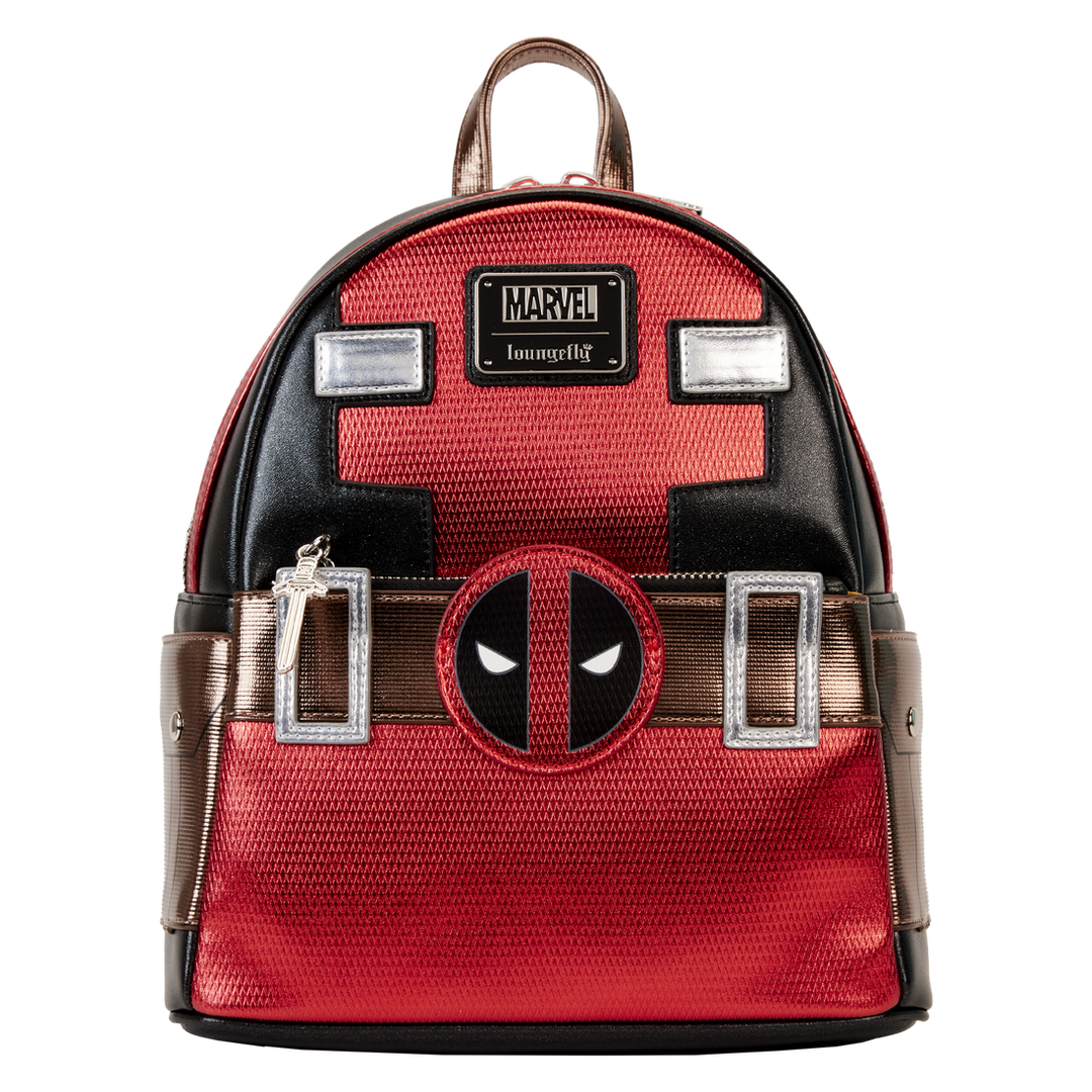 Loungefly Marvel Deadpool Metallic Cosplay Mini Backpack