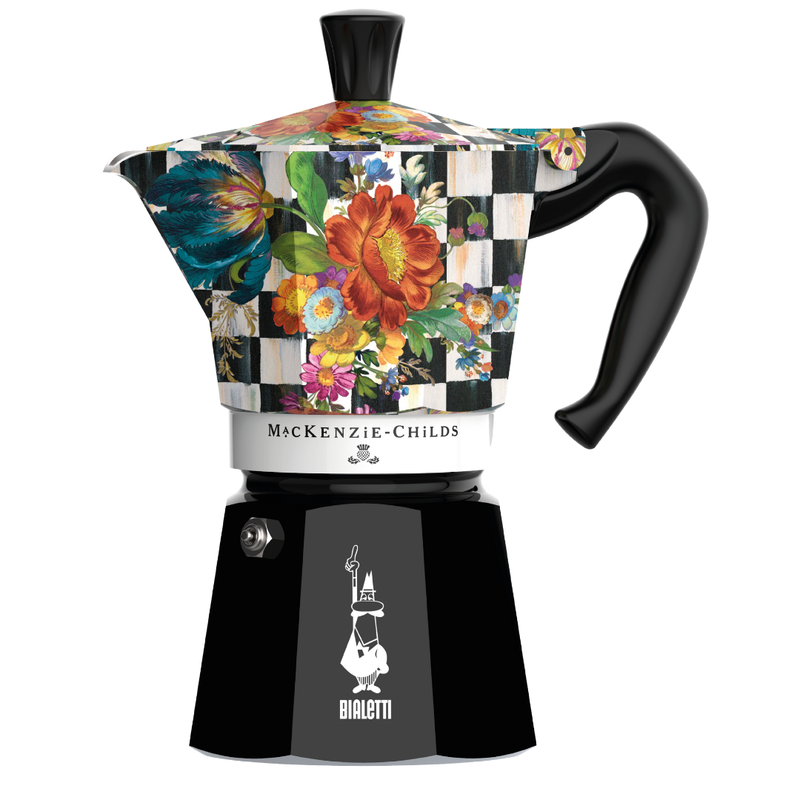 Bialetti X Mackenzie Childs Moka Express, side angle