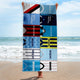Manchester Blue - Kit Montage - Beach Towel - 150cm x 75cm