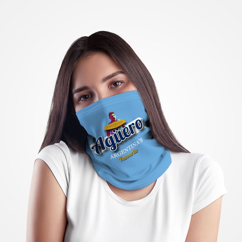 Manchester Blue Aguero - Football Legends - Snood collectible from https://britishmade.gifts/