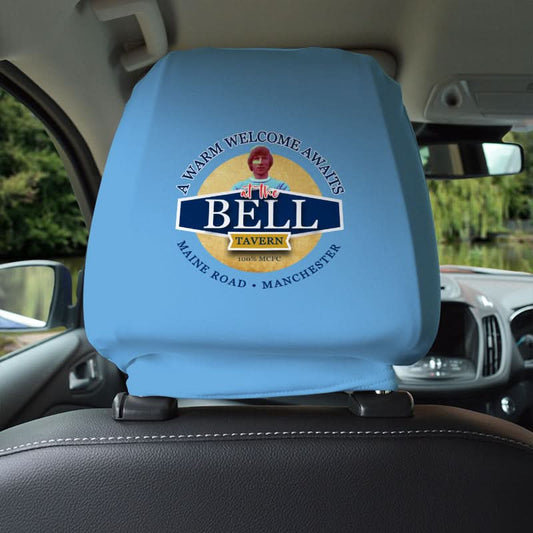 Manchester Blue Colin Bell - Football Legends - Headrest Cover collectible from https://britishmade.gifts/