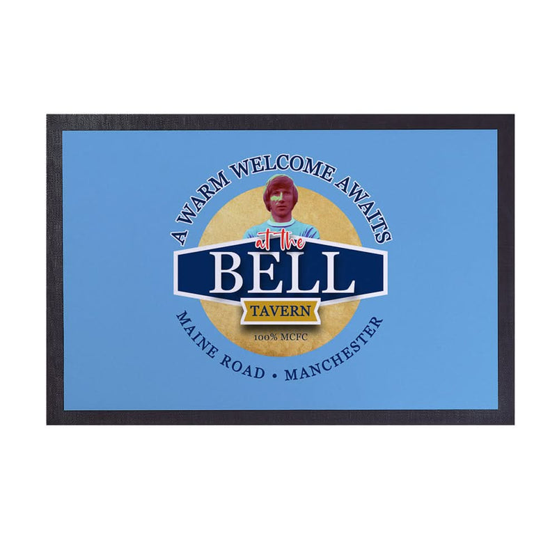 Manchester Blue Colin Bell - Football Legends - Door Mat -60cm X 40cm collectible from https://britishmade.gifts/