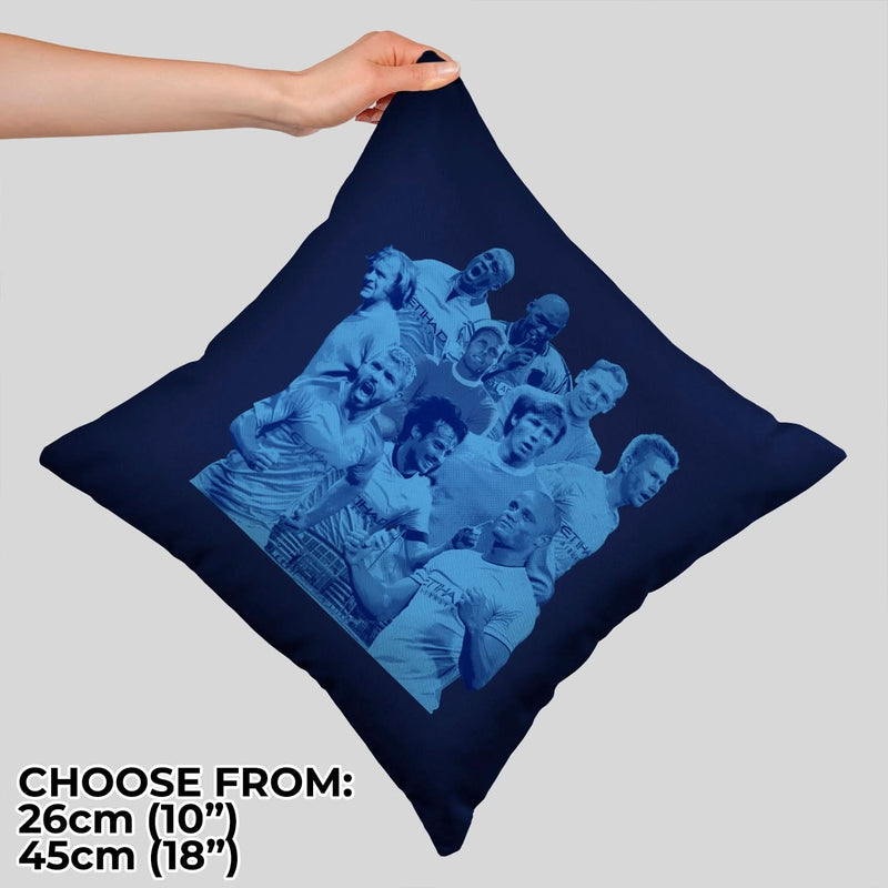 Manchester Blue Montage - Cushion - Two Sizes, alternate view