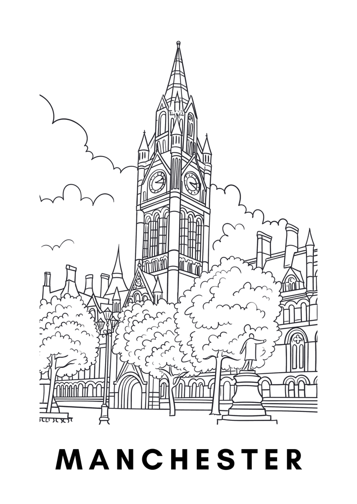 Manchester Wall Art (A4)