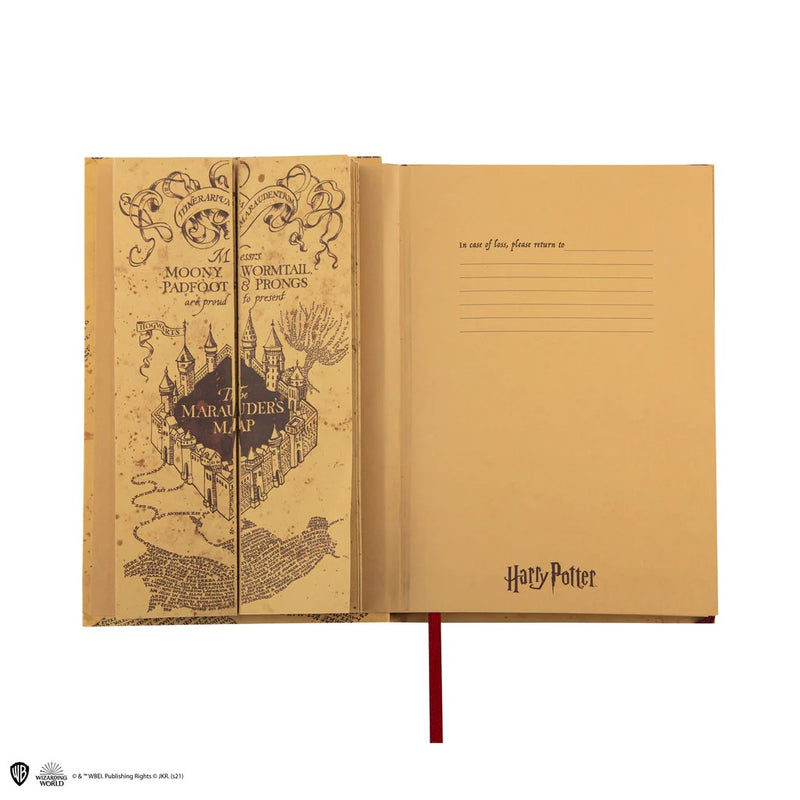 Harry Potter Marauder's Map Notebook with Foldable Map, side angle