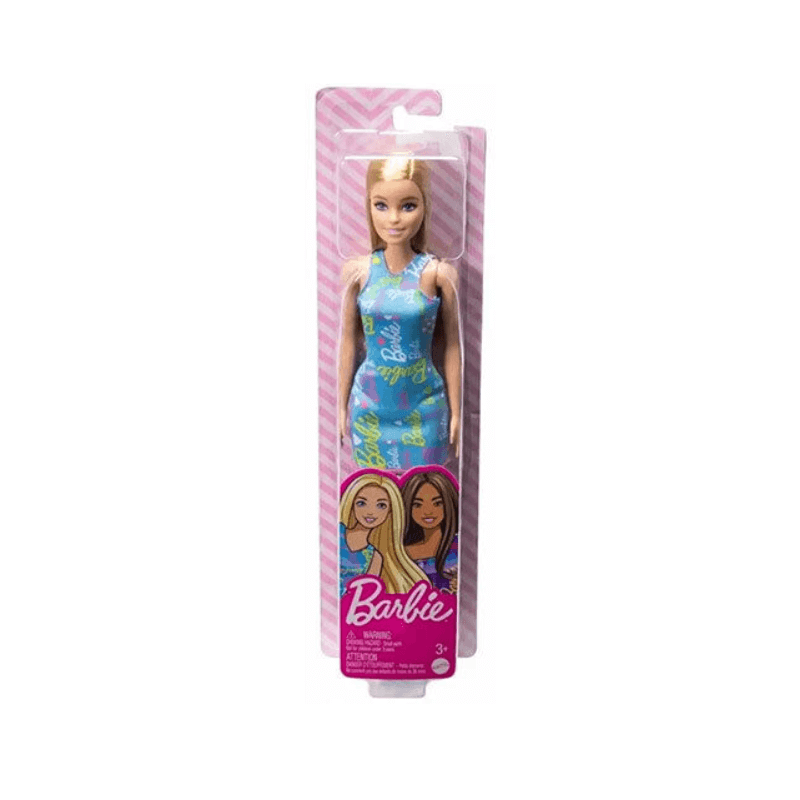 Mattel Barbie Blonde Hair & Blue Dress, side angle