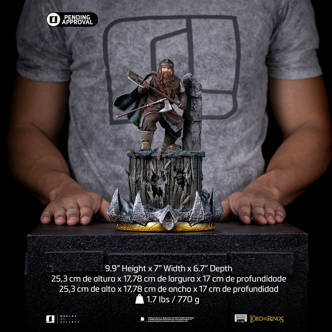 Iron Studios The Lord of the Rings Gimli Unleashed 1/10 Art Scale Limited Edition Statue