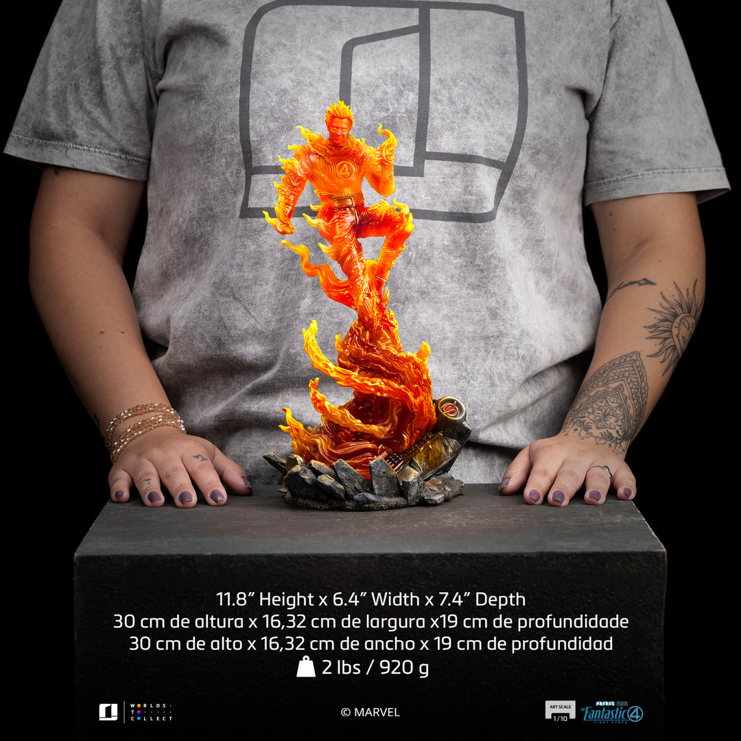 Iron Studios The Fantastic Four First Steps The Human Torch 1/10 Art Scale Statue