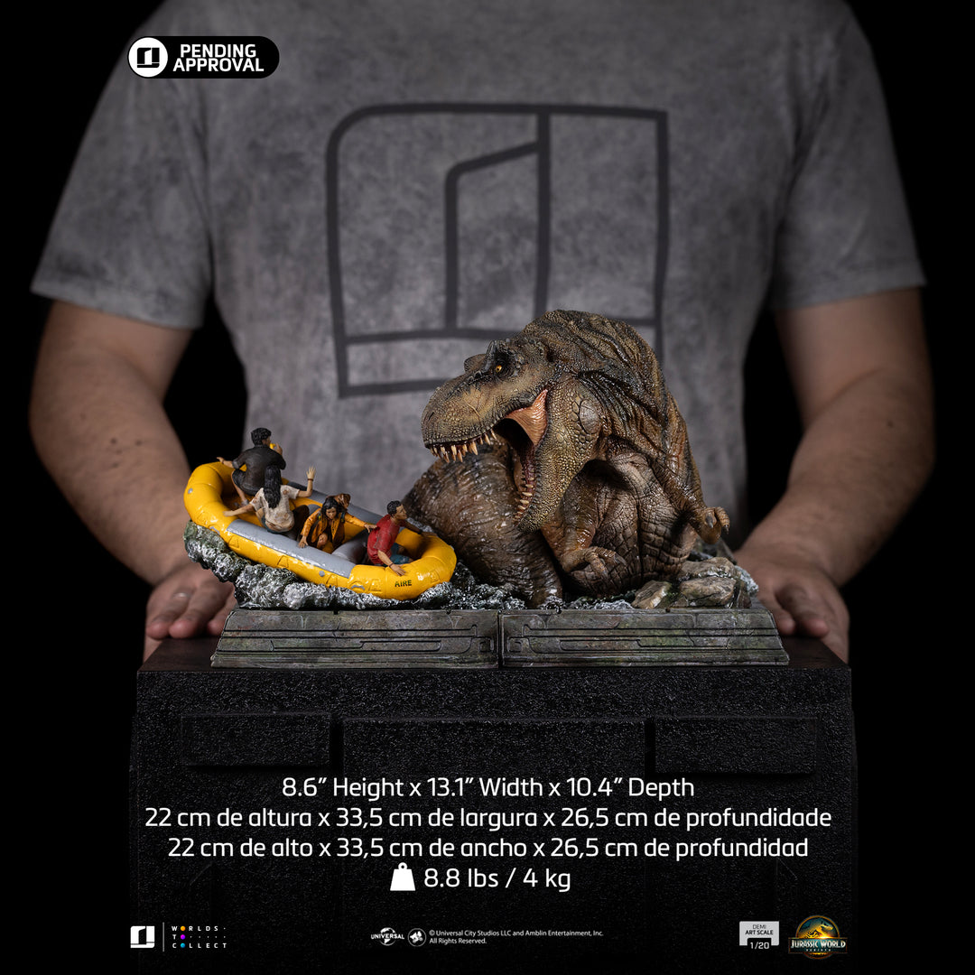 Iron Studios Jurassic World Rebirth T-Rex River Attack 1/20 Scale Art Scale Statue