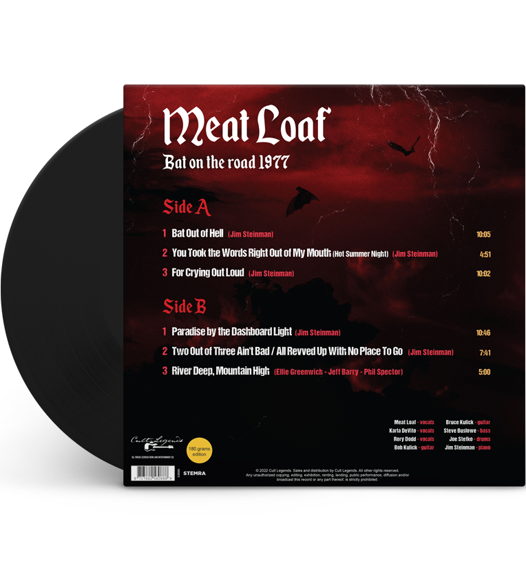 Meat Loaf – Bat On the Road 1977 (12-Inch Album on 180g Vinyl), close-up detail