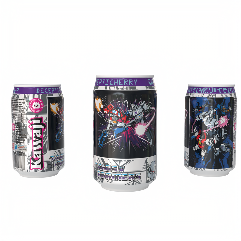 Transformers  Decepticherry - Cherry Vanilla Soda Flavour Can 330ml Standard