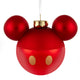 Disney Mickey Mouse Ears & Gold Buttons Glass Ornament