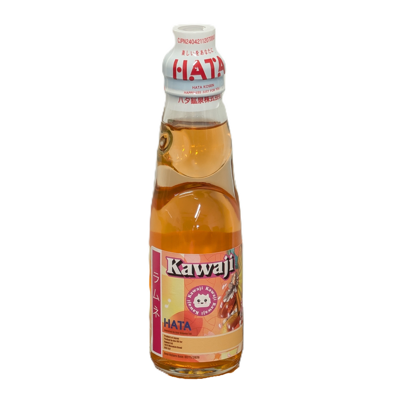 Hatsune Miku Orange Flavour Ramune Soda 200ml, close-up detail