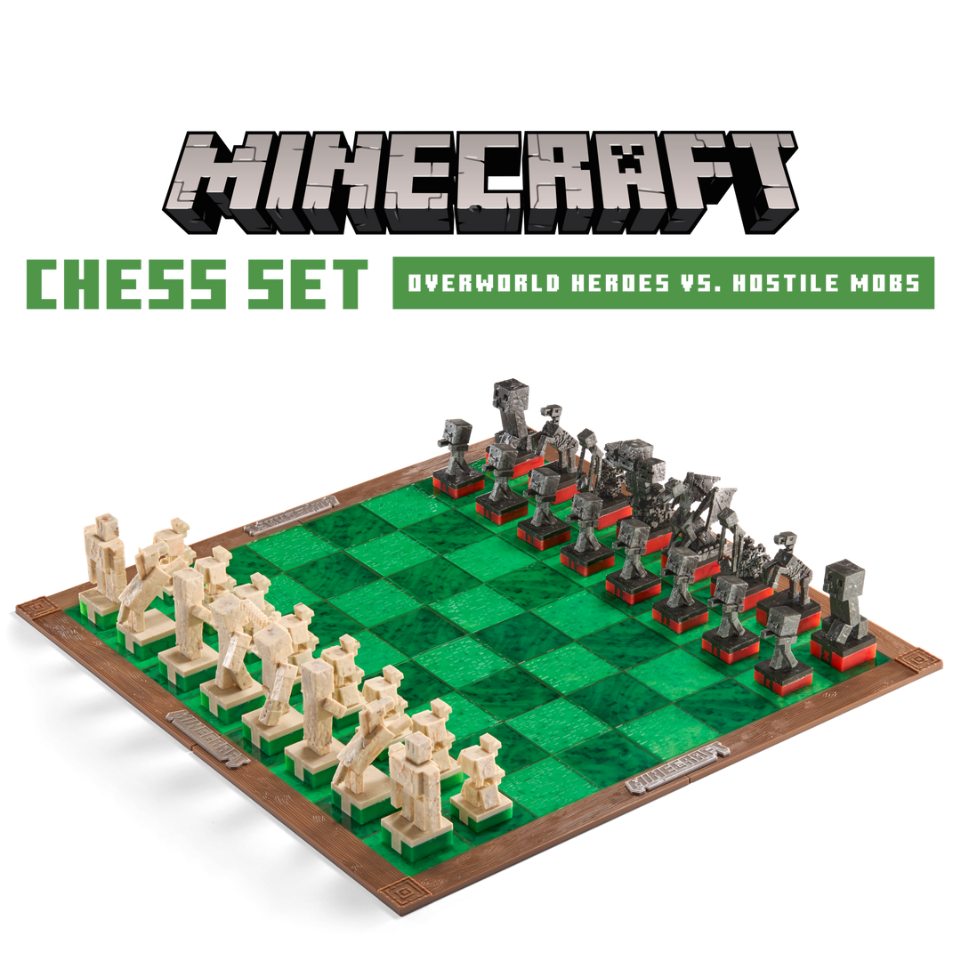 Minecraft Chess Set Overworld Heroes vs. Hostile Mobs