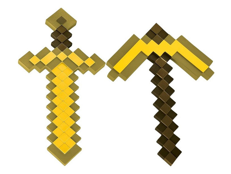 Minecraft Golden Tool Replica, side angle