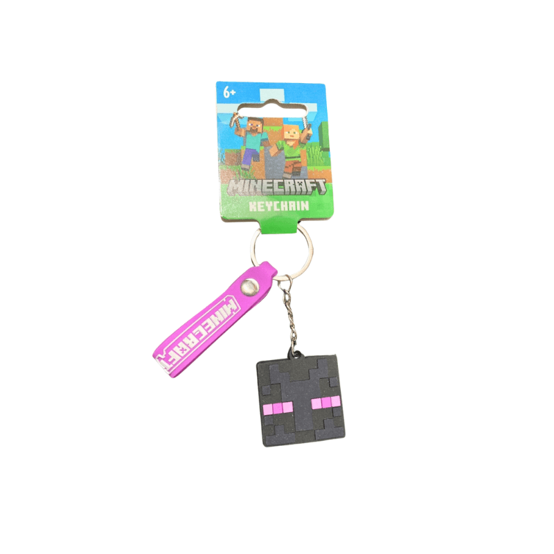 Minecraft Soft Charm Keychain, close-up detail