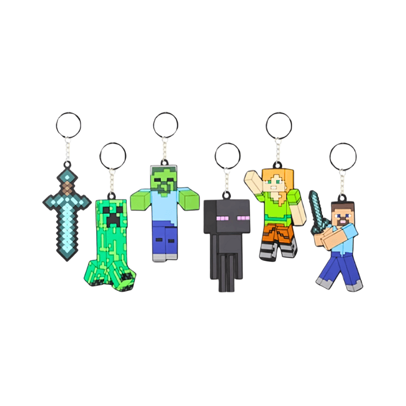 Minecraft Soft Keychain, packaging shot