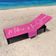 Mother of the Groom - Pink - Full Length Sun Lounger Towel with Pockets