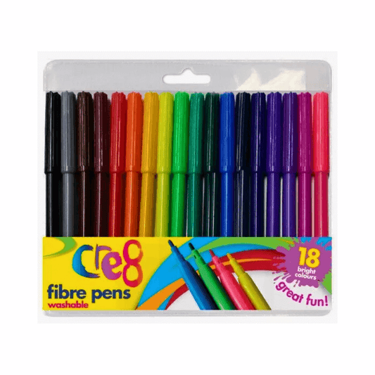 Multicoloured Felt Tip Pens 18 Pack collectible from PoundFun