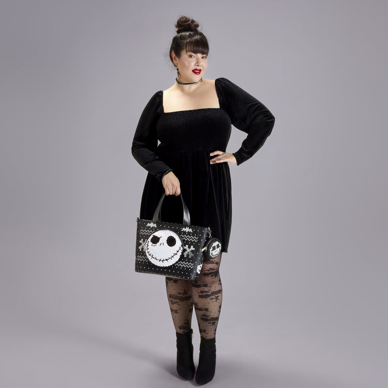 Loungefly - The Nightmare Before Christmas Jack Skellington Sequin Tote Bag alternate view