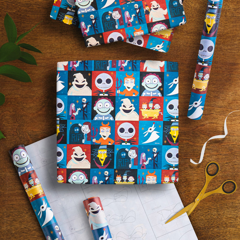 6M Any Occasion Wrapping Paper - 3 x 2M Rolls in 1 The Nightmare Before Christmas Design