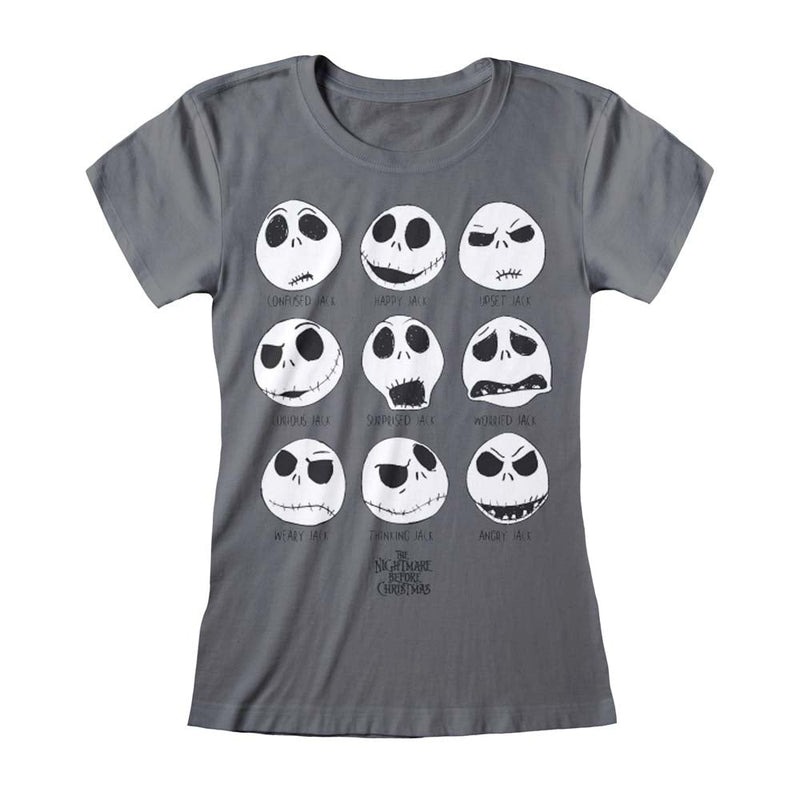 Nightmare Before Christmas Many Faces Of Jack Women's T-Shirt collectible from Heroes Inc Dropship