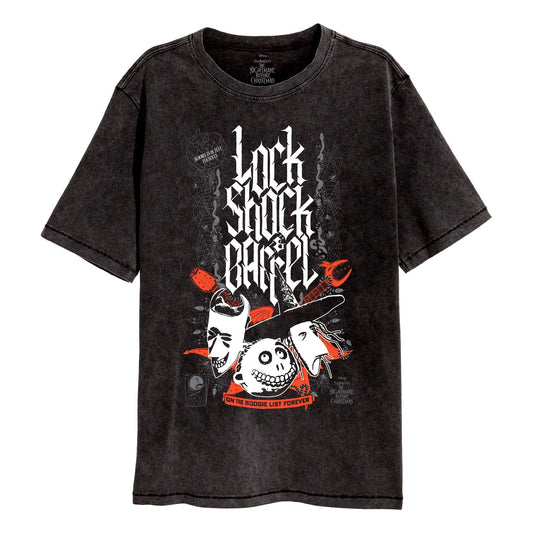 Nightmare Before Christmas Lock Shock & Barrel SuperHeroes Inc. Acid Wash T-Shirt collectible from Heroes Inc Dropship