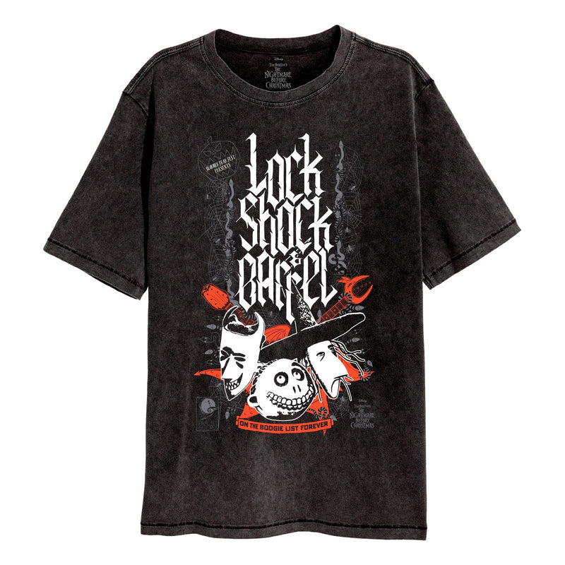 Nightmare Before Christmas Lock Shock & Barrel SuperHeroes Inc. Acid Wash T-Shirt collectible from Heroes Inc Dropship