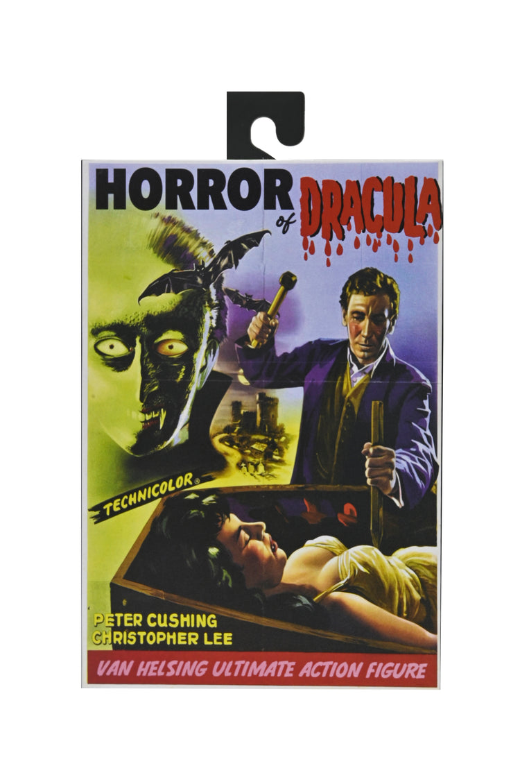 Hammer Horror: Horror of Dracula (1958) Van Helsing Ultimate 7" Scale Action Figure, showing reverse