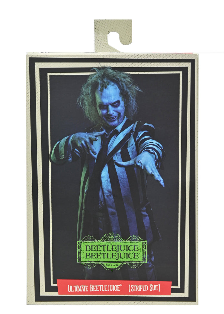Beetlejuice Beetlejuice: Striped Suit Beetleuice Ultimate 7" Scale Action Figure