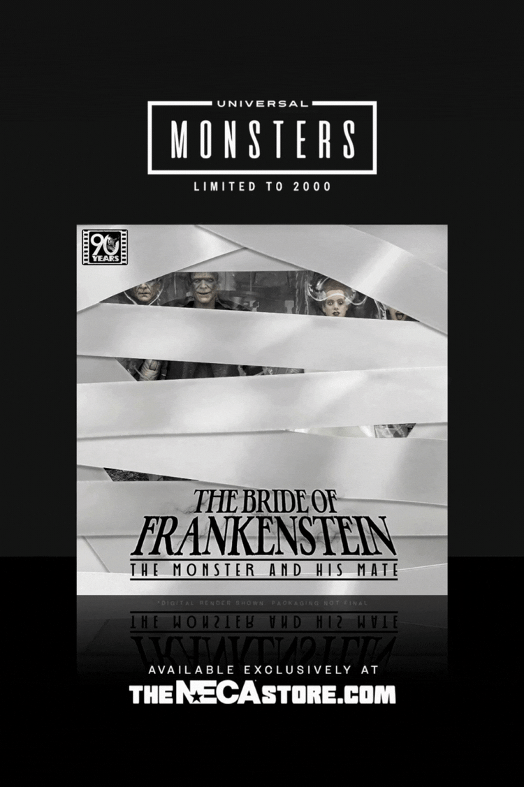 Universal Monsters (Colour) Bride of Frankenstein: Monster and His Mate 90th Anniversary Limited Edition 2 Piece 7" Scale Action Figures (Pre-Order February 2026)