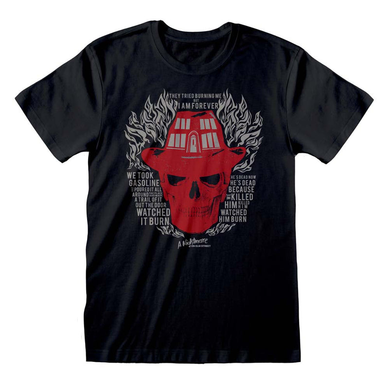 Nightmare On Elm St, A Skull Flames T-Shirt collectible from Heroes Inc Dropship