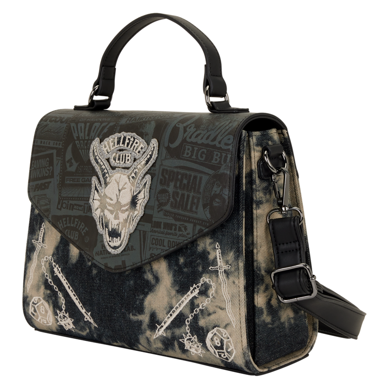 Loungefly - Stranger Things 5 Hellfire Club Crossbody Bag close up detail