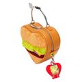 Loungefly - SpongeBob SquarePants Krabby Patty Plush Heart Figural Crossbody Bag close up detail