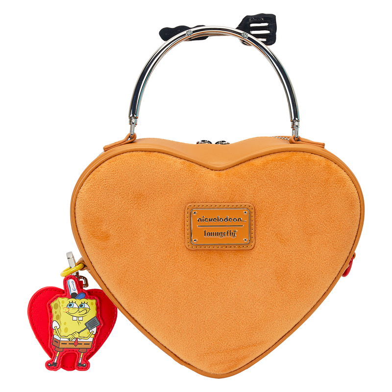 Loungefly - SpongeBob SquarePants Krabby Patty Plush Heart Figural Crossbody Bag detail shot
