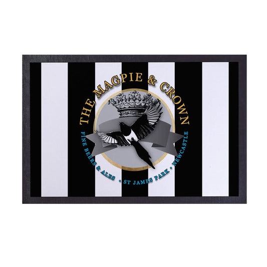 Newcastle Magpie - Football Legends - Door Mat -60cm X 40cm collectible from https://britishmade.gifts/