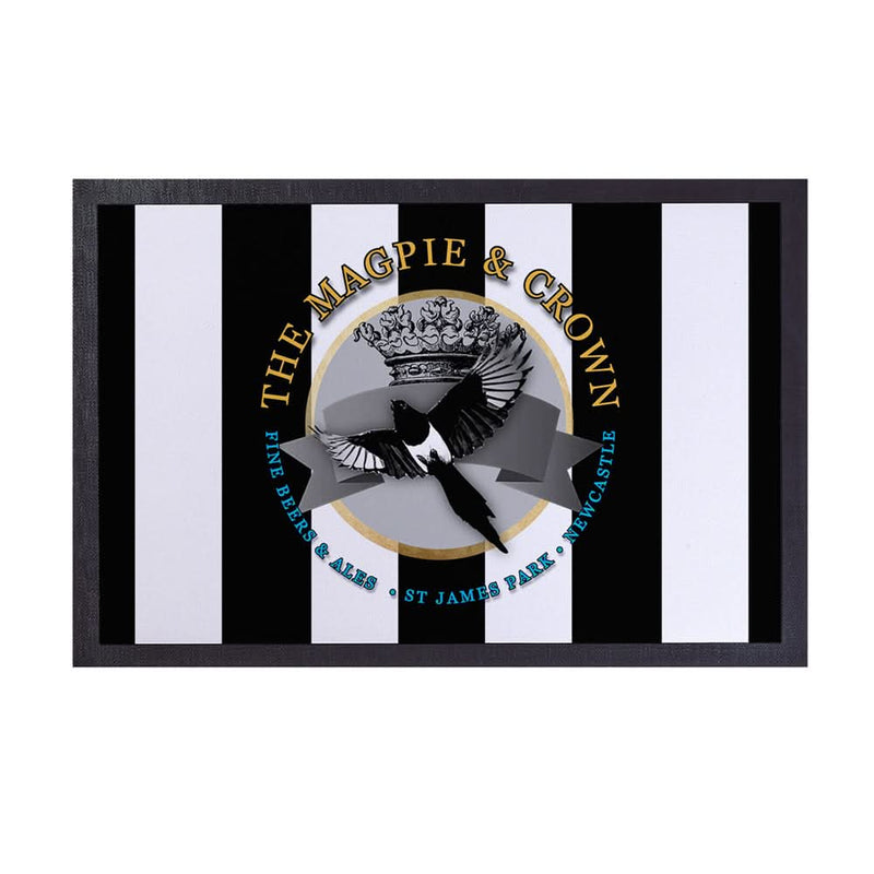 Newcastle Magpie - Football Legends - Door Mat -60cm X 40cm collectible from https://britishmade.gifts/