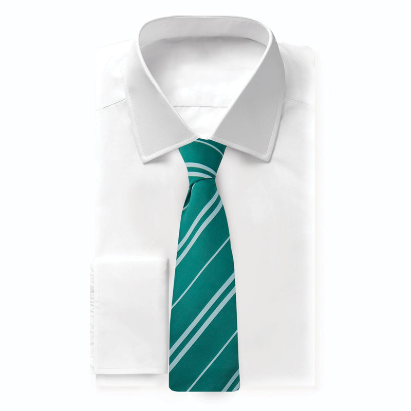 Harry Potter Slytherin Adult Classic Tie, close-up detail