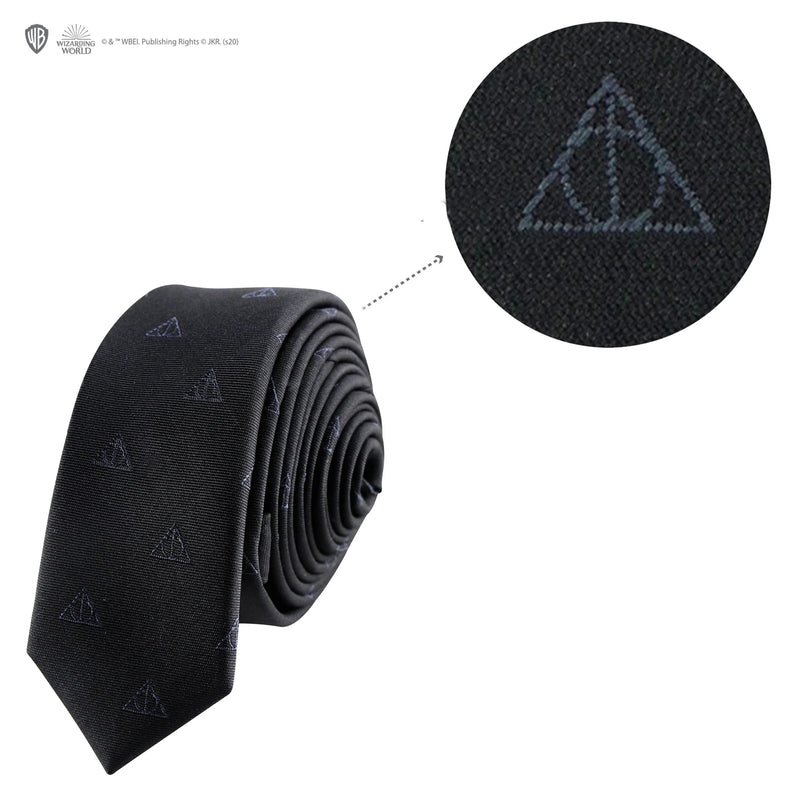 Harry Potter Deathly Hallows Deluxe Tie with Pin and Gift Box, packaging shot